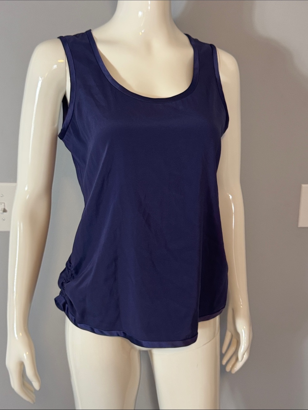 Eileen Fisher Dark Purple Scoop Neck Tank